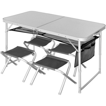 Складной стол NORFIN RUNN NF ALU 120×60 см и 4 стула